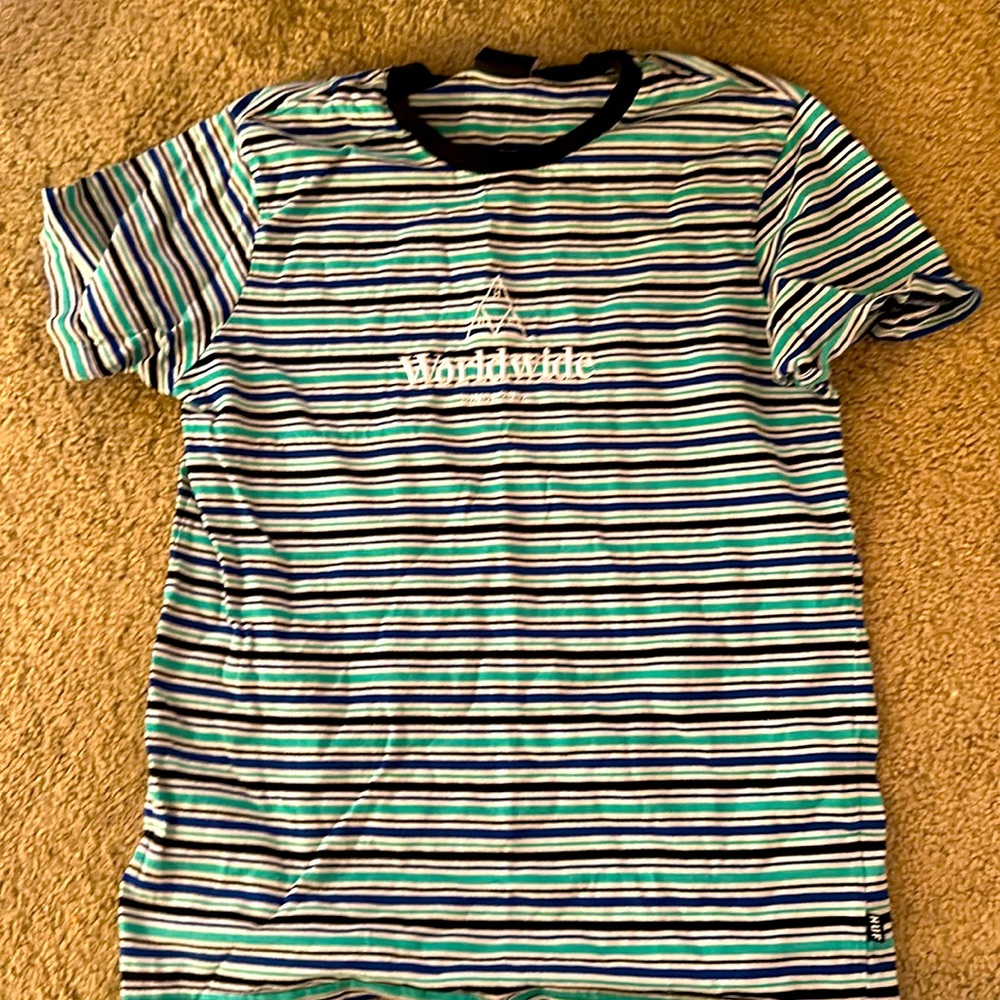 HUF size small striped shirt